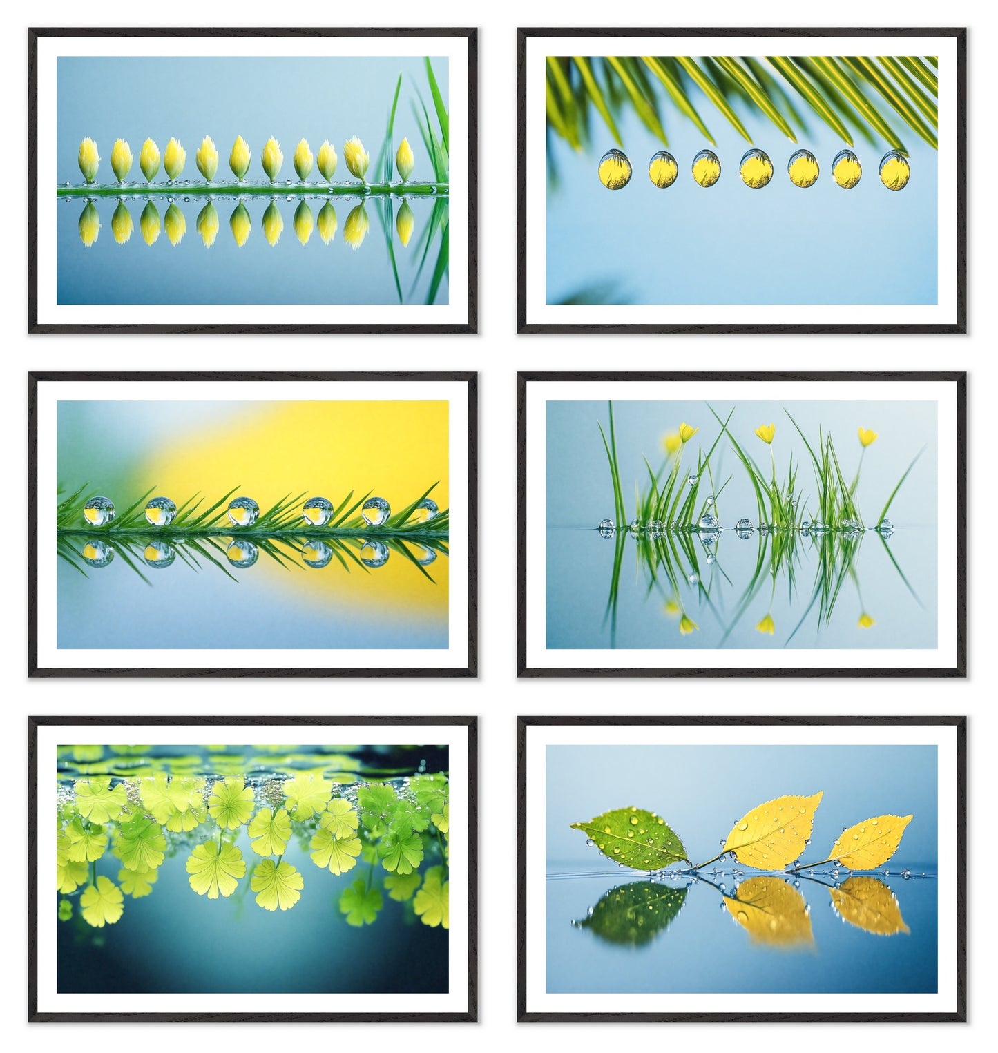 The Surface - Gallery wall set with art prints in black frame