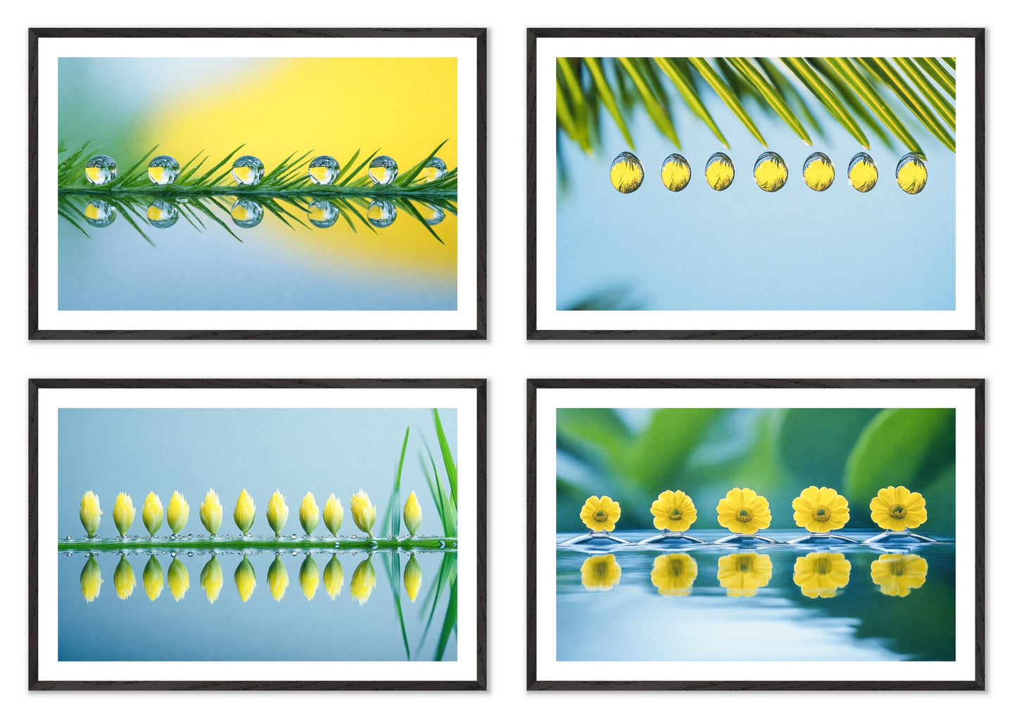 The Surface - Gallery wall set with art prints in black frame