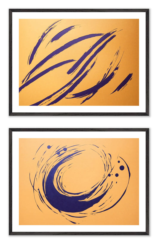 Idle Ink - Gallery wall set with art prints in black frame