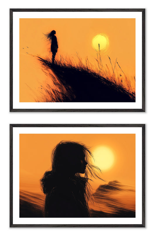 The Last Hour - Gallery wall set with art prints in black frame
