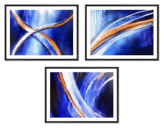 Probability of Light - Gallery wall set with art prints in black frame