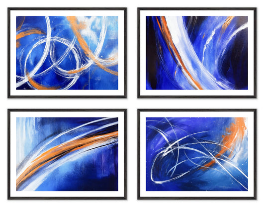 Probability of Light - Gallery wall set with art prints in black frame