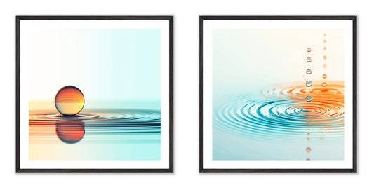 Weightless - Gallery wall set with art prints in black frame