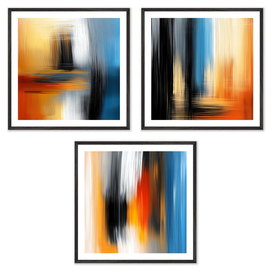 What Remains - Gallery wall set with art prints in black frame