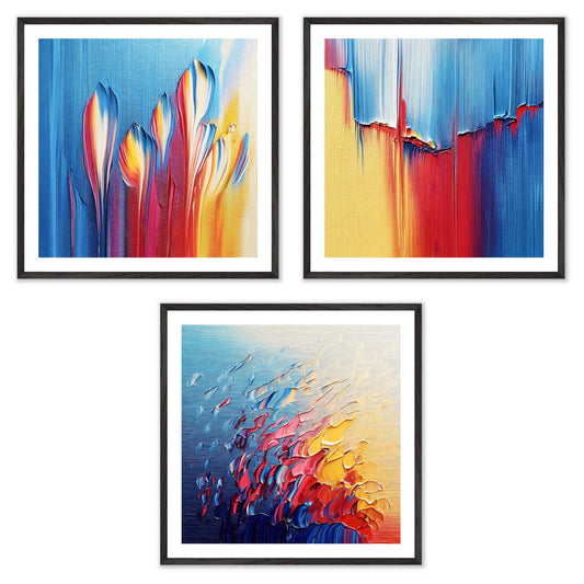 Color Rush - Gallery wall set with art prints in black frame