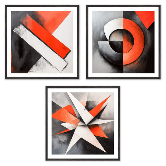 Konstrukt - Gallery wall set with art prints in black frame