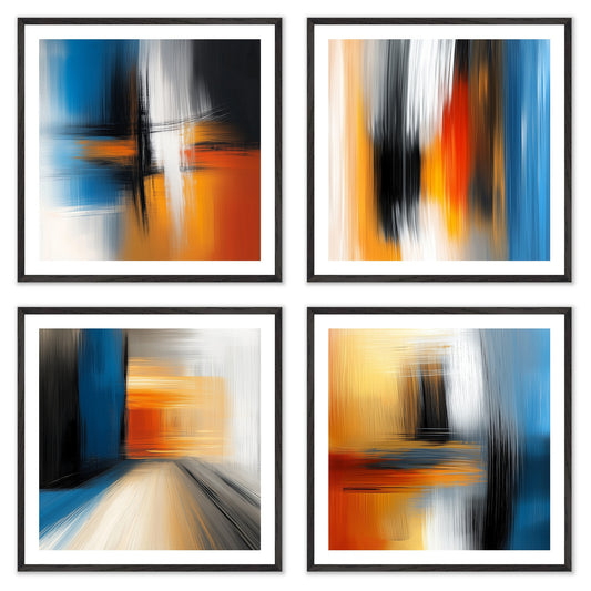 What Remains - Gallery wall set with art prints in black frame