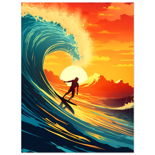 Twilight Tango - Sunset Surfing - Wall Art