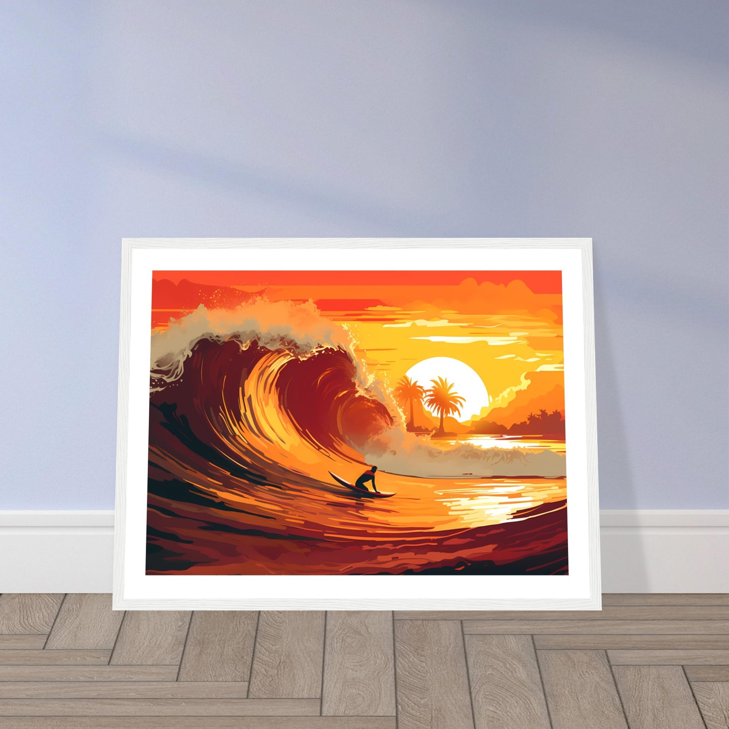 Anticipation in Gold - Sunset Surfing - Wall Art