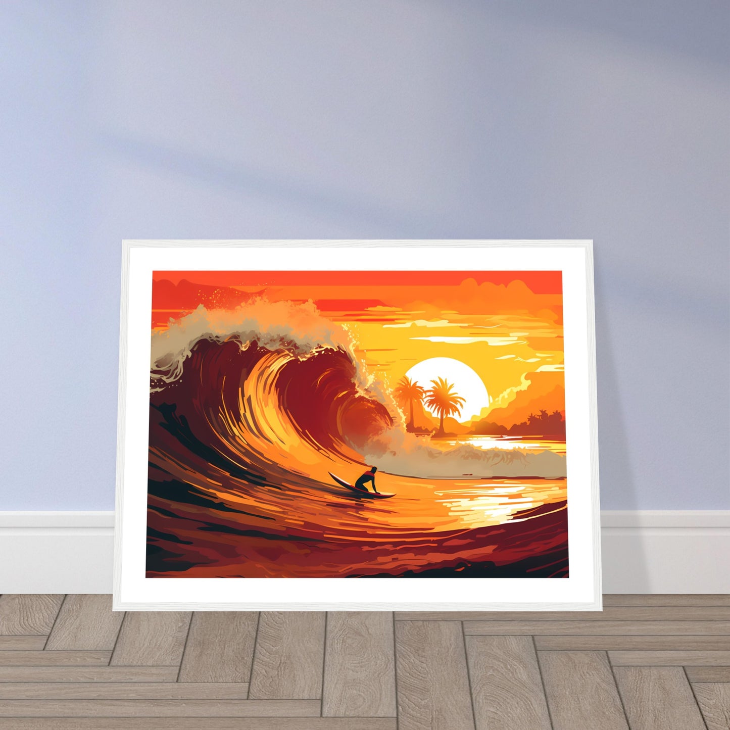 Anticipation in Gold - Sunset Surfing - Wall Art