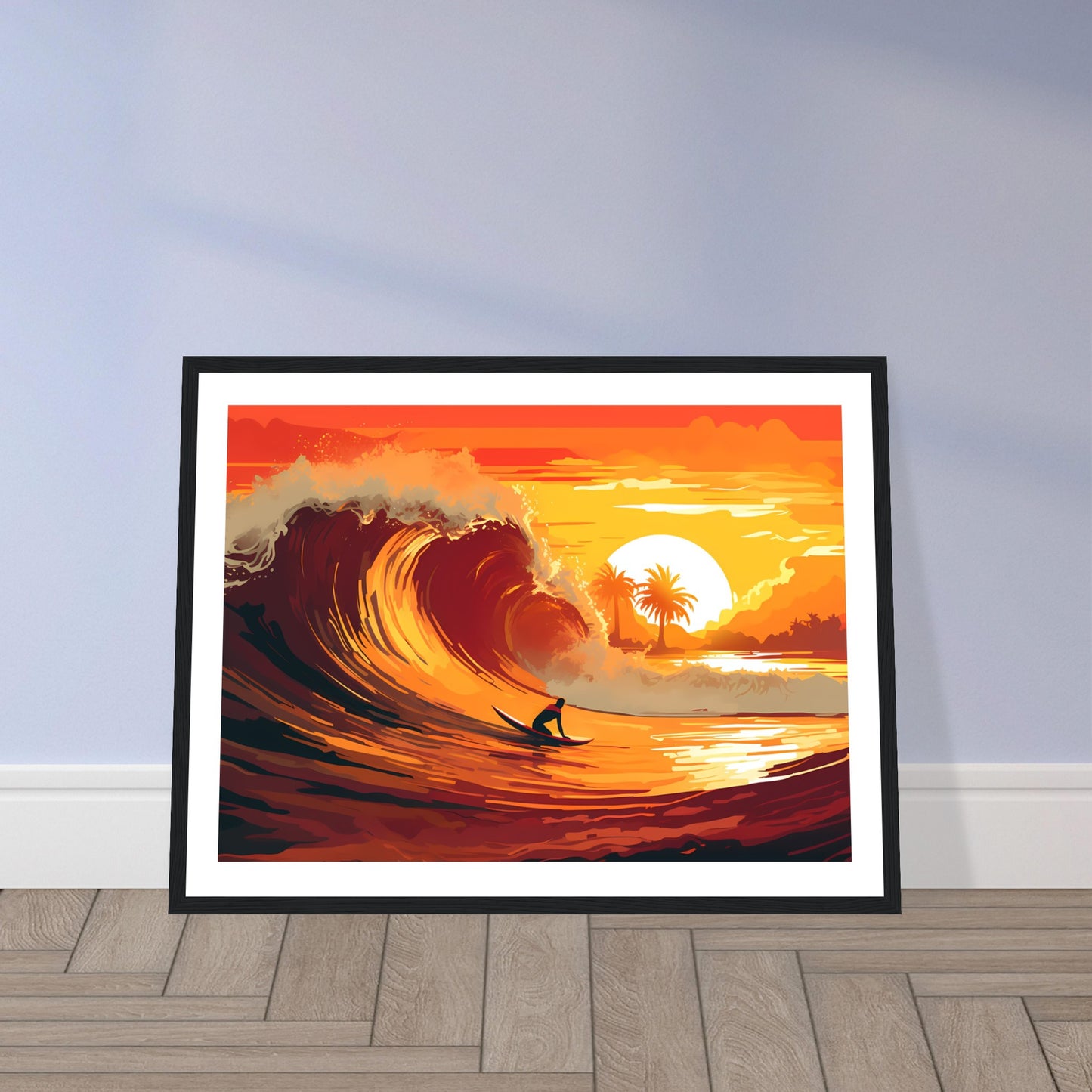 Anticipation in Gold - Sunset Surfing - Wall Art