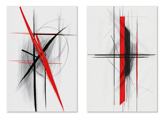 Red Constant - Gallery wall set with art prints