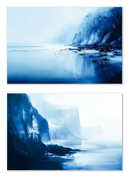 Blue Silence - Gallery wall set with art prints