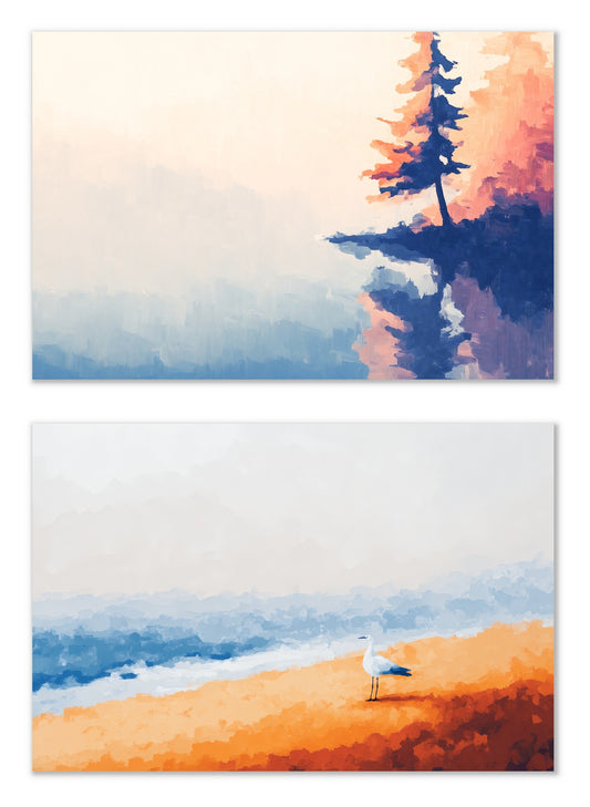 Postcards from Solitude - Gallery wall set with art prints