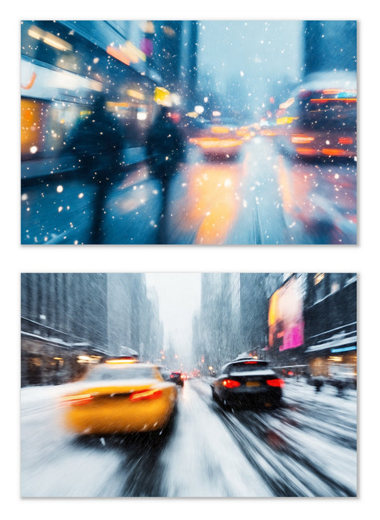 Winter Blur - Gallery wall set with art prints