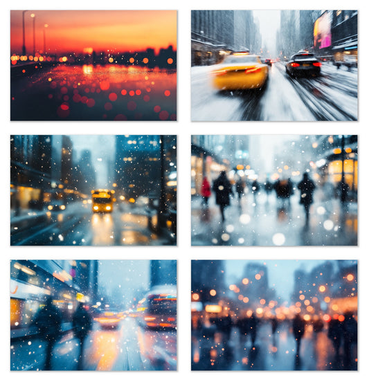 Winter Blur - Gallery wall set with art prints