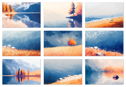 Postcards from Solitude - Gallery wall set with art prints