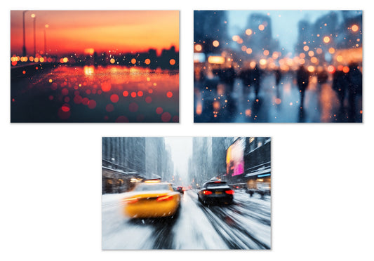 Winter Blur - Gallery wall set with art prints