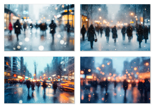 Winter Blur - Gallery wall set with art prints