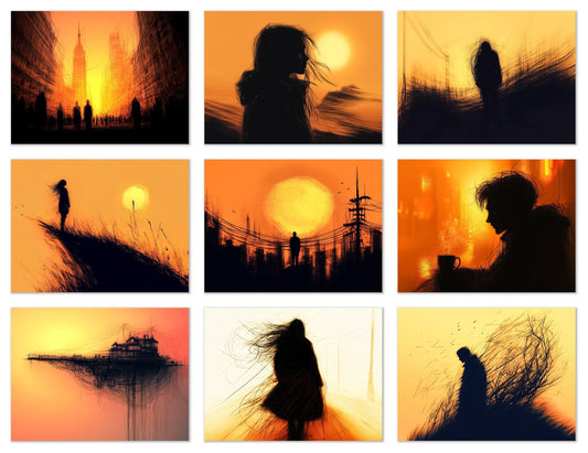 The Last Hour - Gallery wall set with art prints