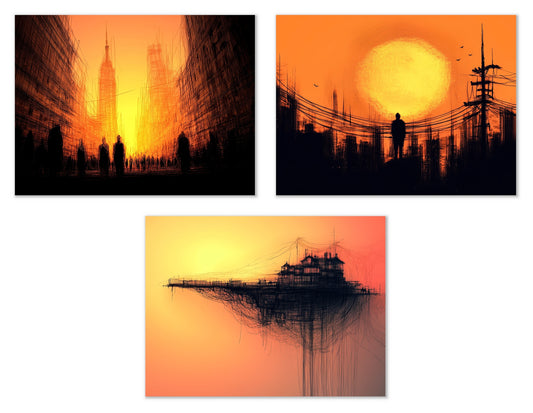 The Last Hour - Gallery wall set with art prints