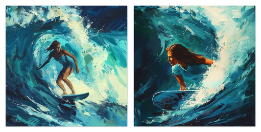 Brushed by the Blue - Gallery wall set with art prints