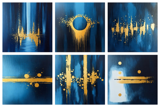 Gold Code - Gallery wall set with art prints