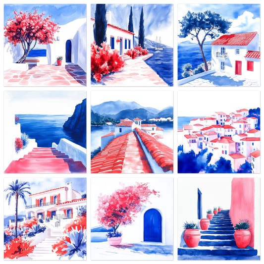 Noon - Gallery wall set with art prints