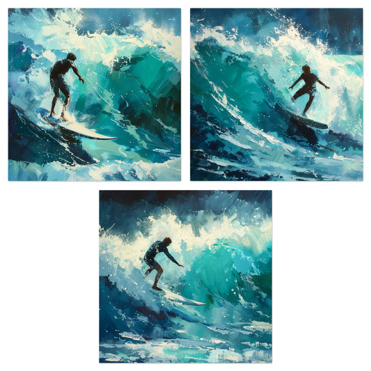 Brushed by the Blue - Gallery wall set with art prints