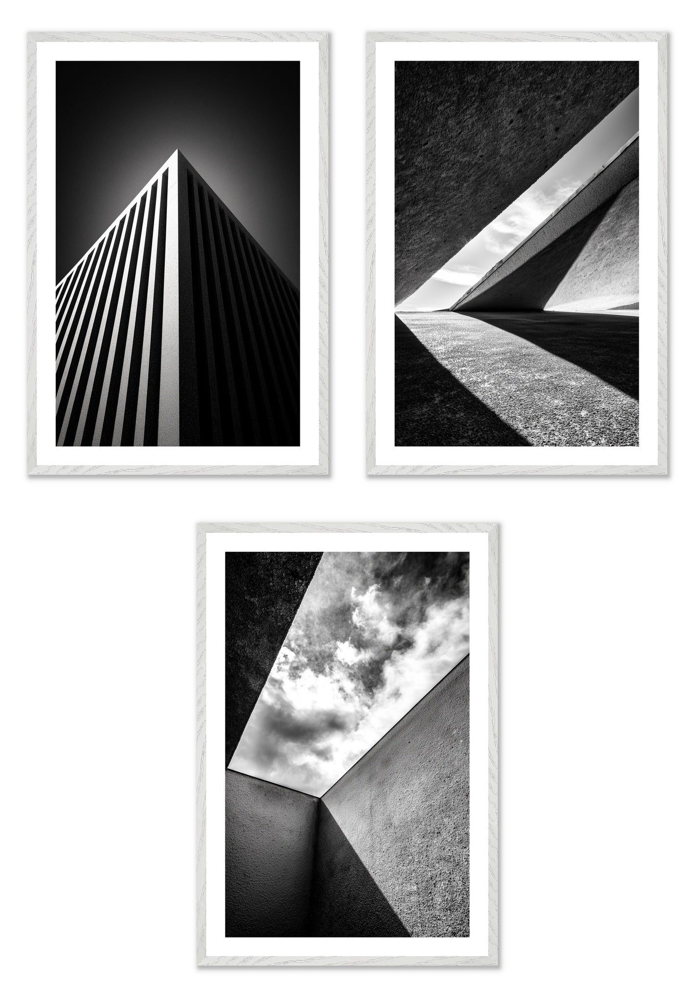 Shadow Play - Gallery wall set with art prints in white frame