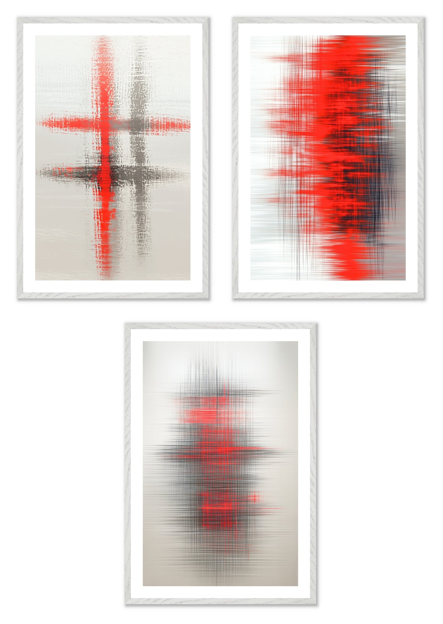 The Imperfect Grid - Gallery wall set with art prints in white frame