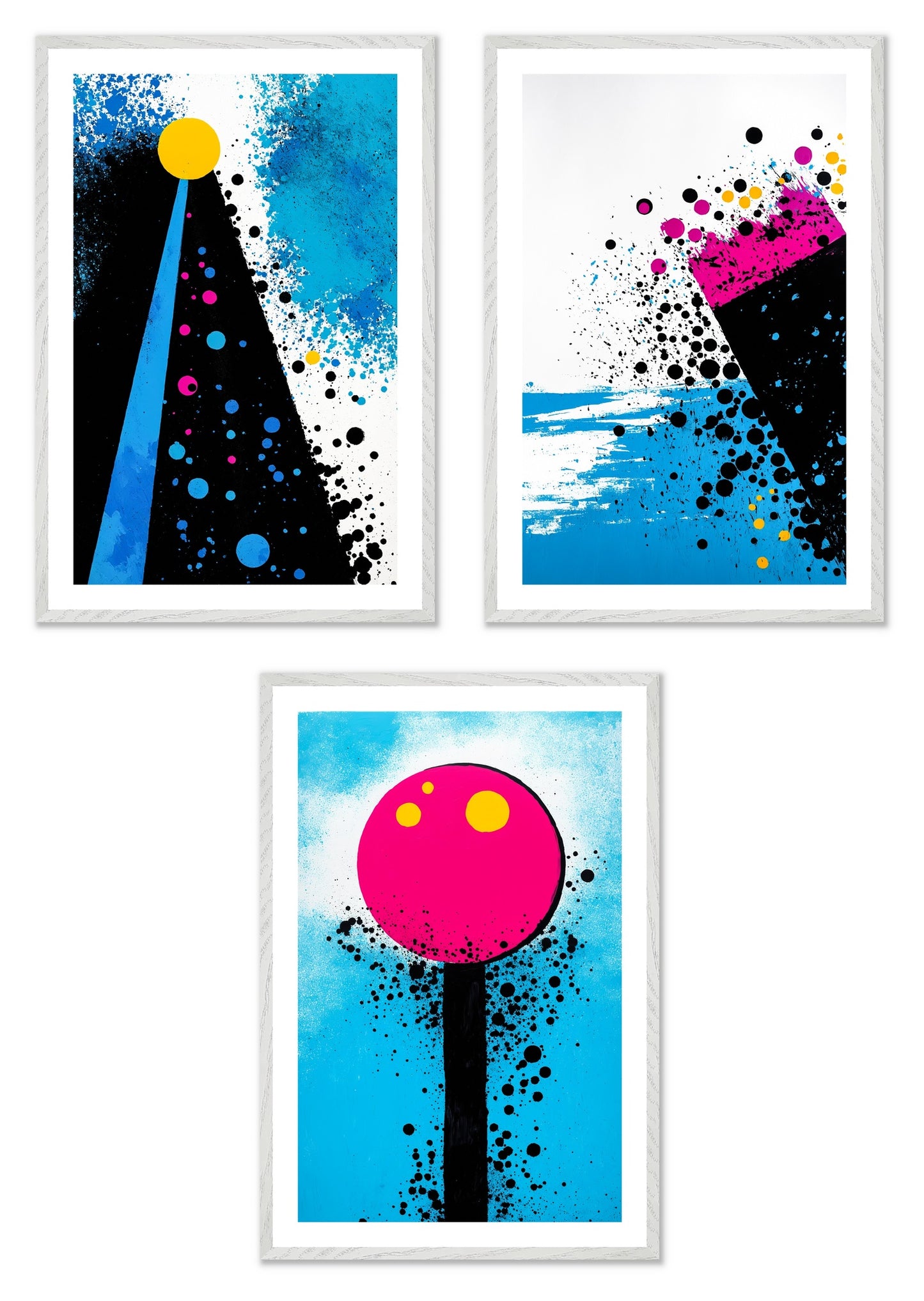 Pop Rocks and Soda - Gallery wall set with art prints in white frame