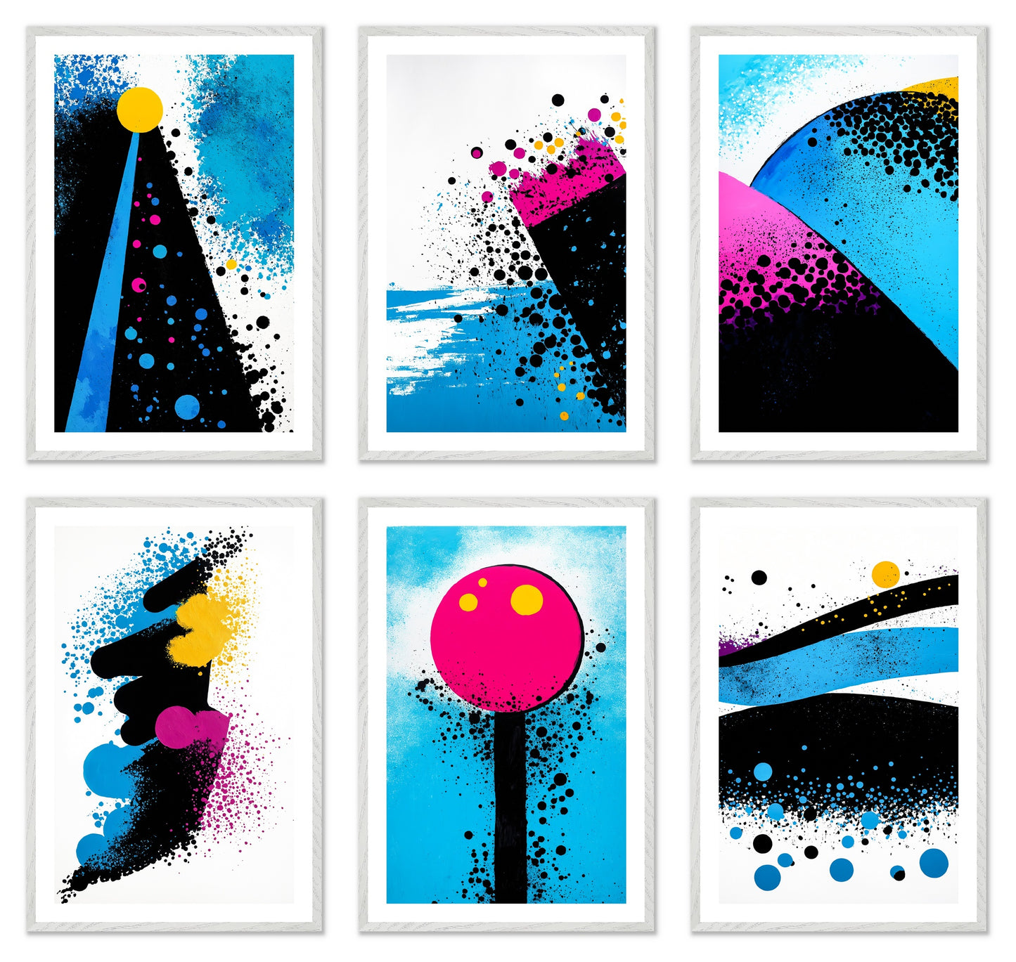 Pop Rocks and Soda - Gallery wall set with art prints in white frame