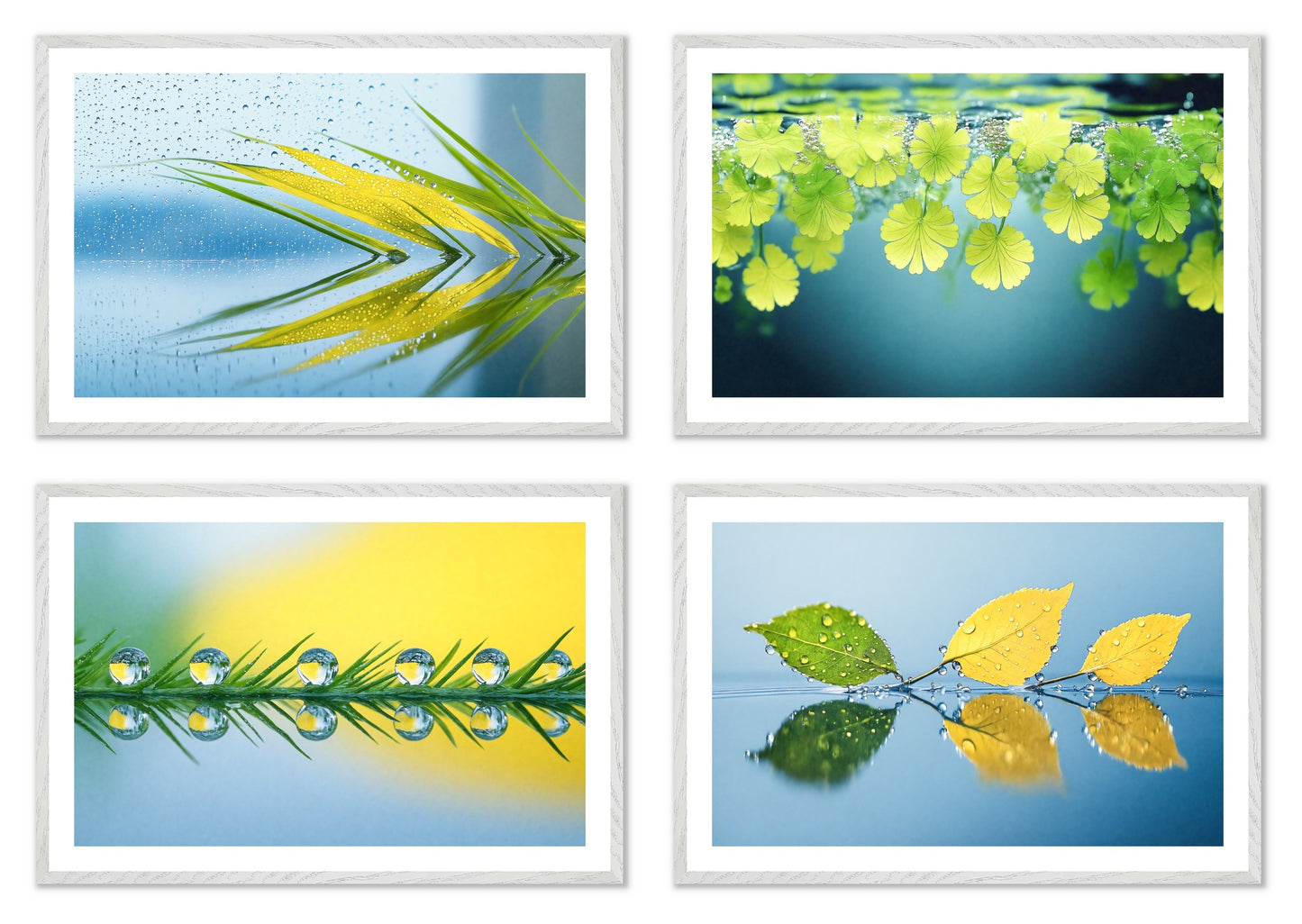 The Surface - Gallery wall set with art prints in white frame
