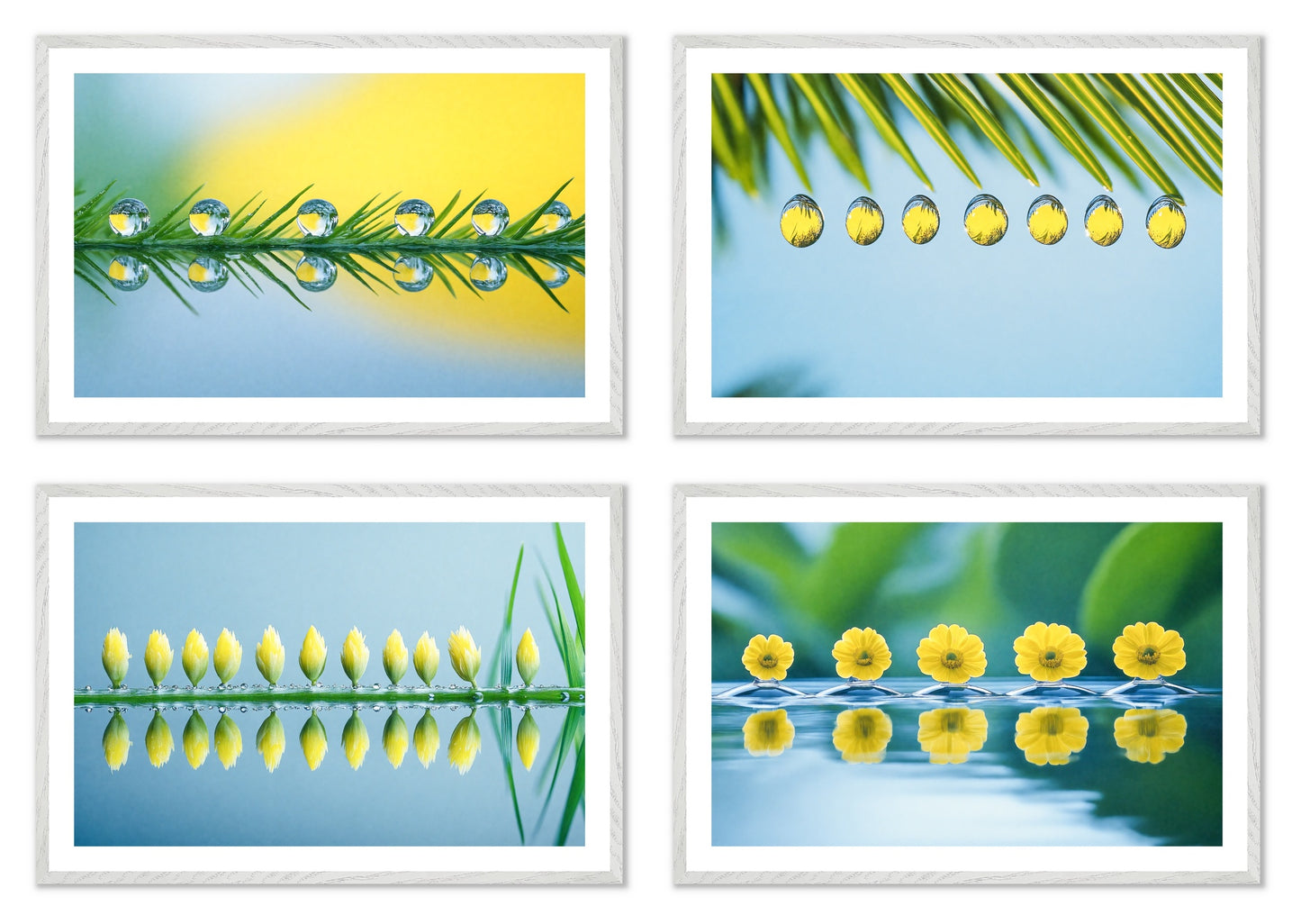 The Surface - Gallery wall set with art prints in white frame