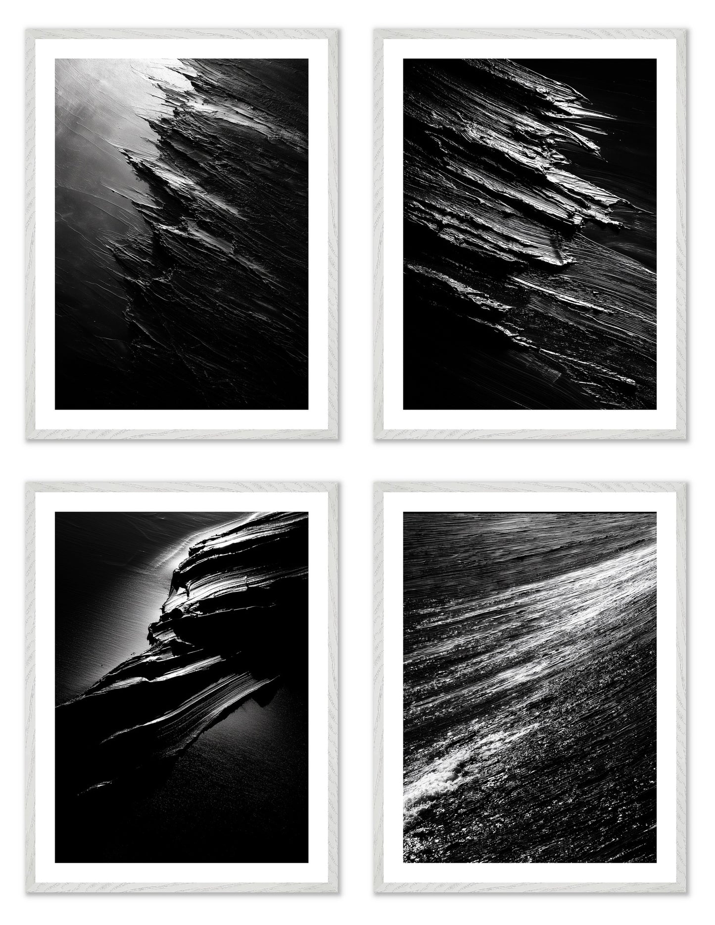 Terra Incognita - Gallery wall set with art prints in white frame