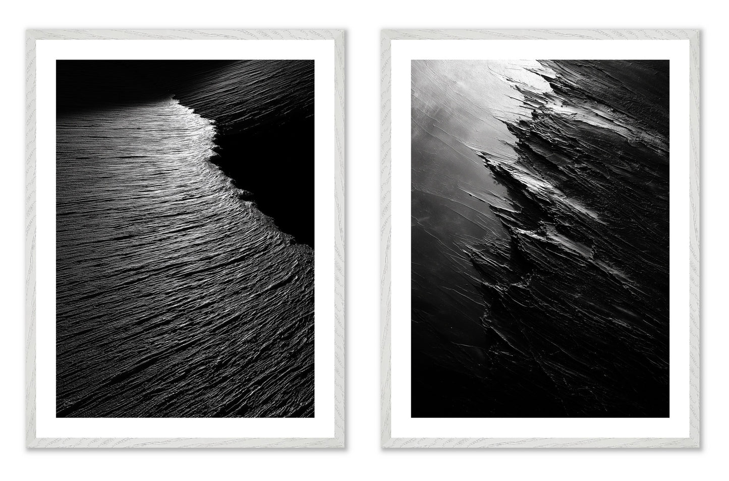Terra Incognita - Gallery wall set with art prints in white frame