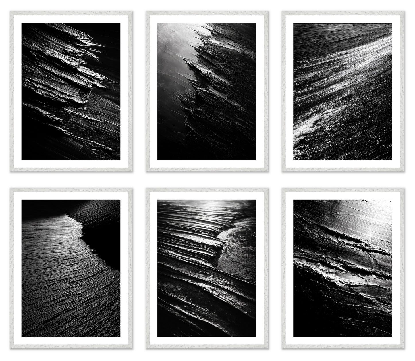 Terra Incognita - Gallery wall set with art prints in white frame