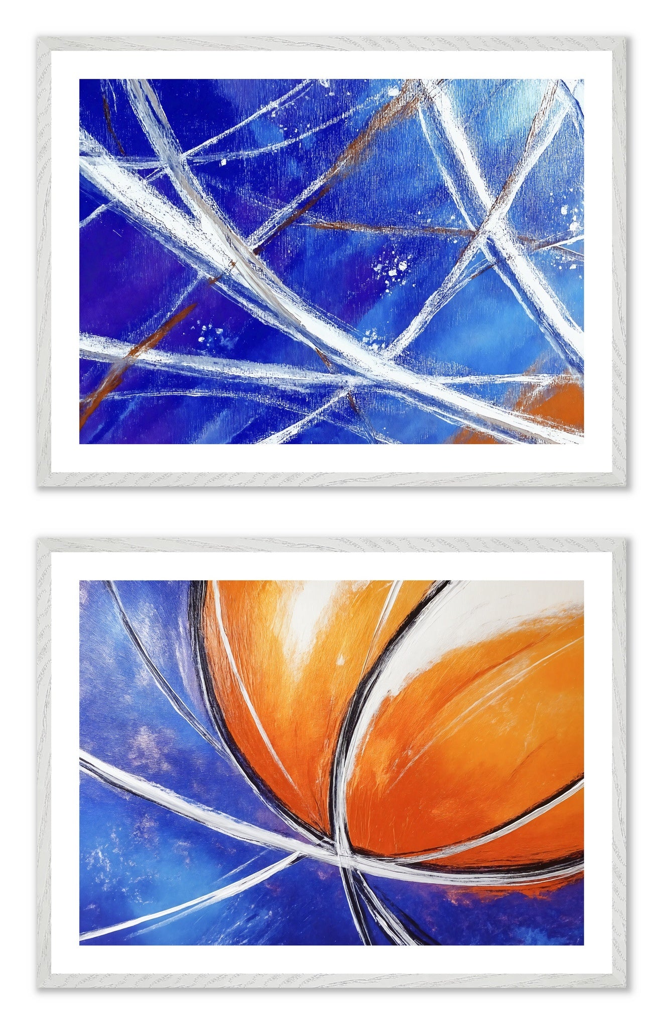 Probability of Light - Gallery wall set with art prints in white frame