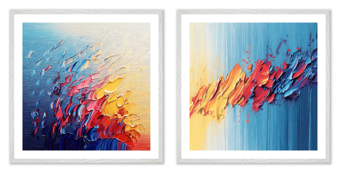 Color Rush - Gallery wall set with art prints in white frame
