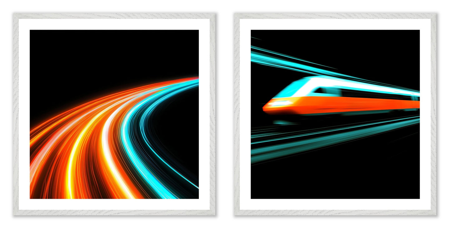 Quantum Fluctuations - Gallery wall set with art prints in white frame