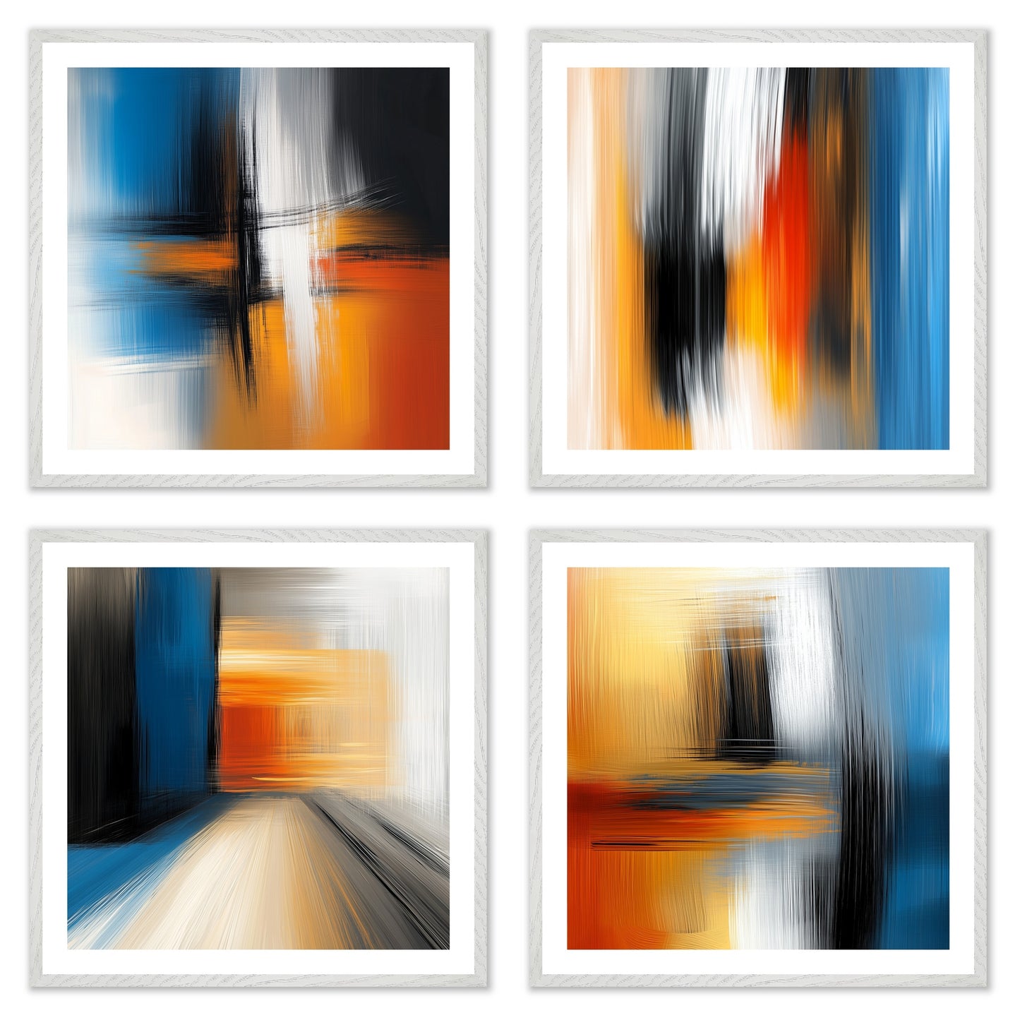 What Remains - Gallery wall set with art prints in white frame