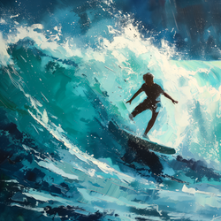 Blue wall art example