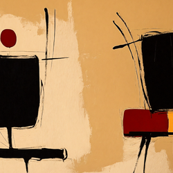 Brown and beige colors wall art example