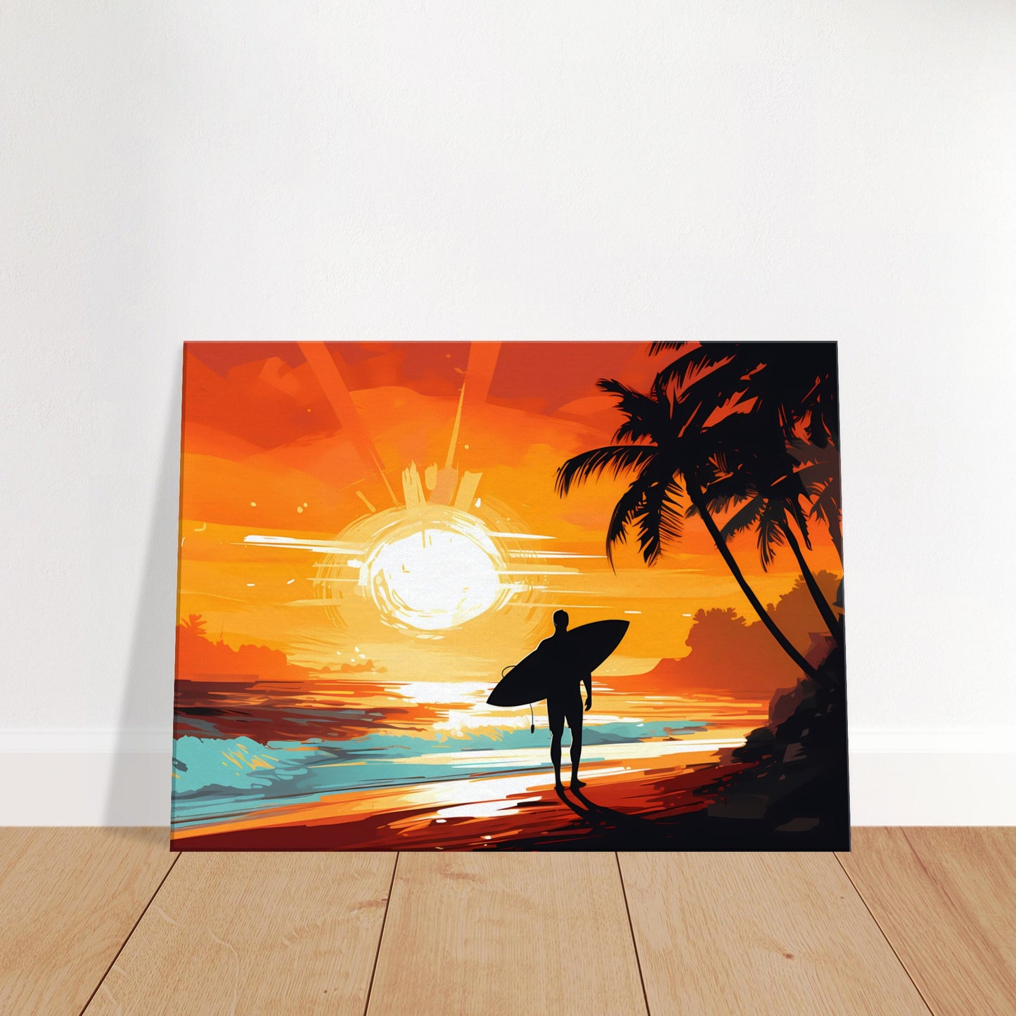 Twilight Reflection - Sunset Surfing - Wall Art