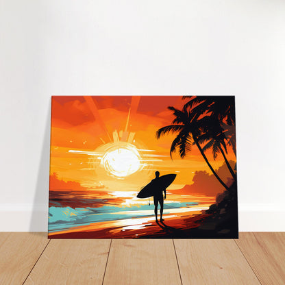 Twilight Reflection - Sunset Surfing - Wall Art