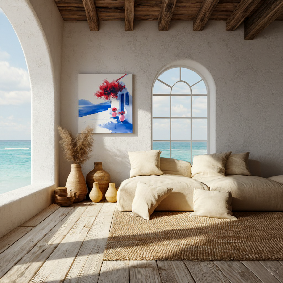 The Quiet Terrace - Noon Series - Wall Art