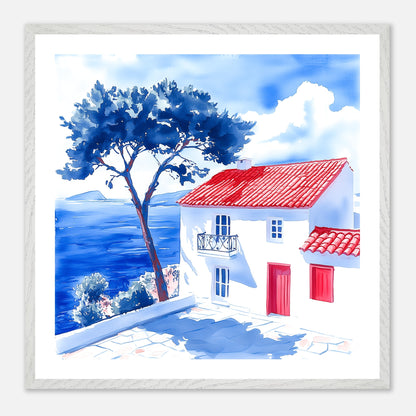 The Fixed Shadow - Art print in white frame