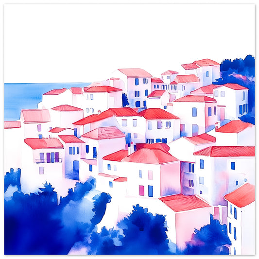 The Hillside Town - Art print