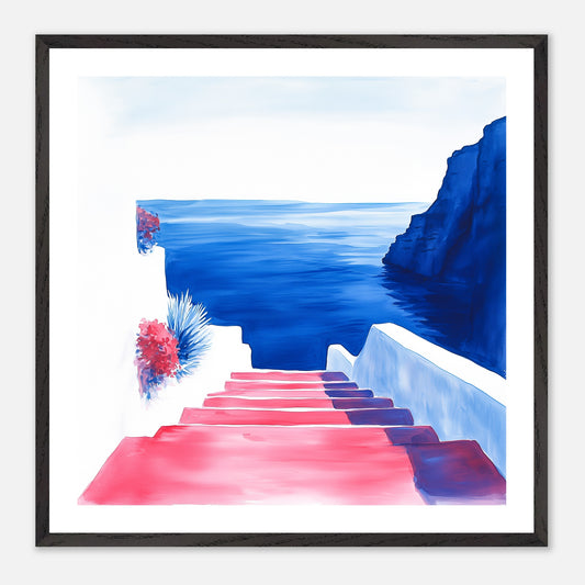 The Way Down - Art print in black frame
